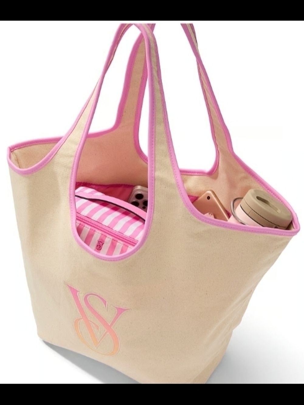 Victoria's Secret Ombré Monogram Logo Tote Bag